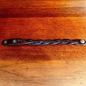 POLO BY RALPH LAUREN 🏷️ Dark Brown Braided Leather Bracelet